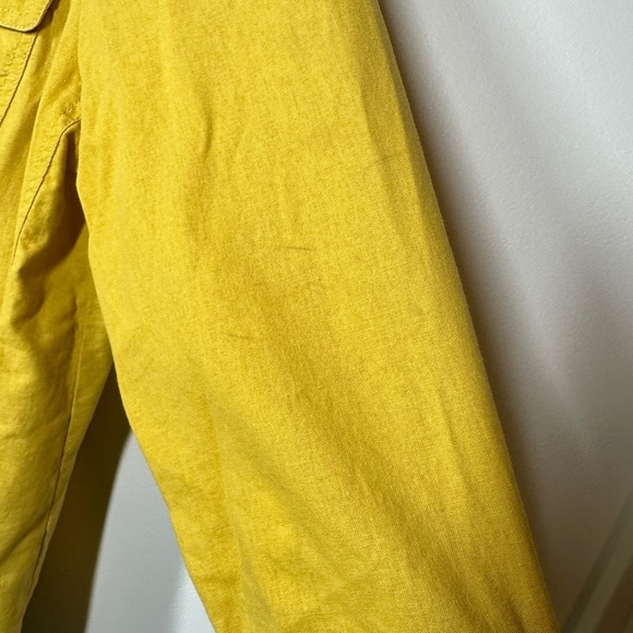 NORTHERN Reflections Mustard Yellow Linen Blend Jacket Medium - Picture 2 of 8